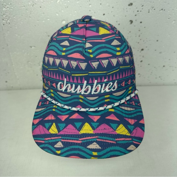 Chubbies Retro Print Blue Punk Purple SnapBack Hat - Picture 1 of 9